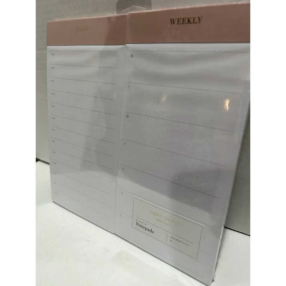 Sugar Paper Essentials Daily & Weekly Note Pads 4.5x9 New